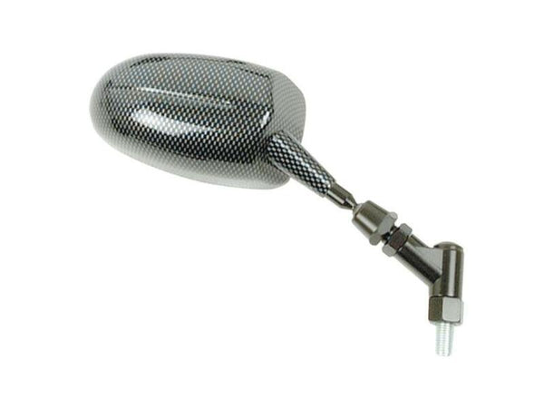 V Parti F1 Oval a destra Specchio regolabile Specchio universale M10/125 - Carbon (1PC) MP124R