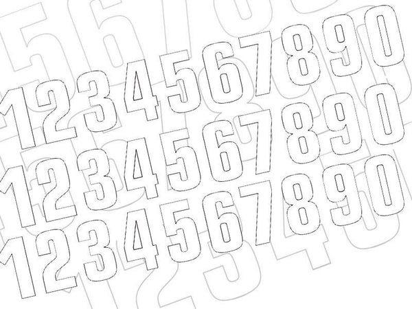 Blackbird Race Numero 6 16x7,5 cm bianco 5048/10/6