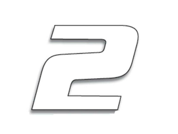 Blackbird Race Number 2 20x25cm White 5049/10/2