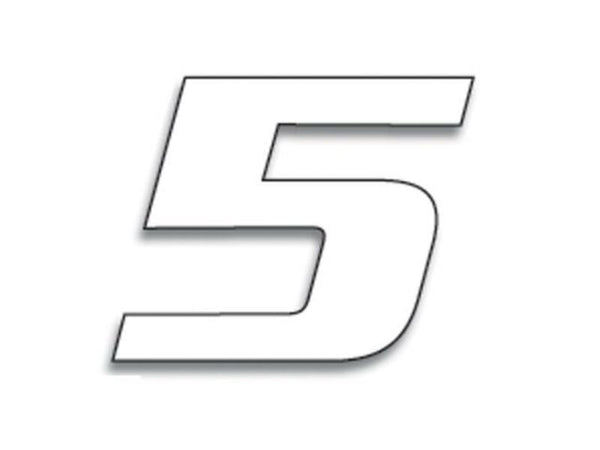 Blackbird Race Number 5 20x25cm White 5049/10/5