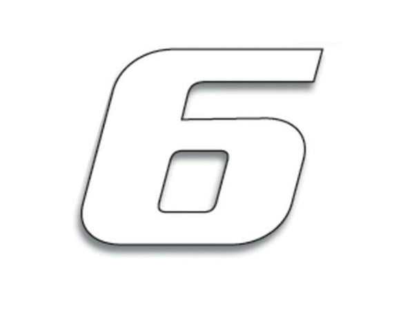 Blackbird Race Numero 6 20x25cm bianco 5049/10/6