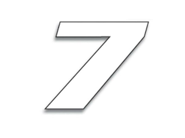 Blackbird Race Numero 7 20x25cm bianco 5049/10/7