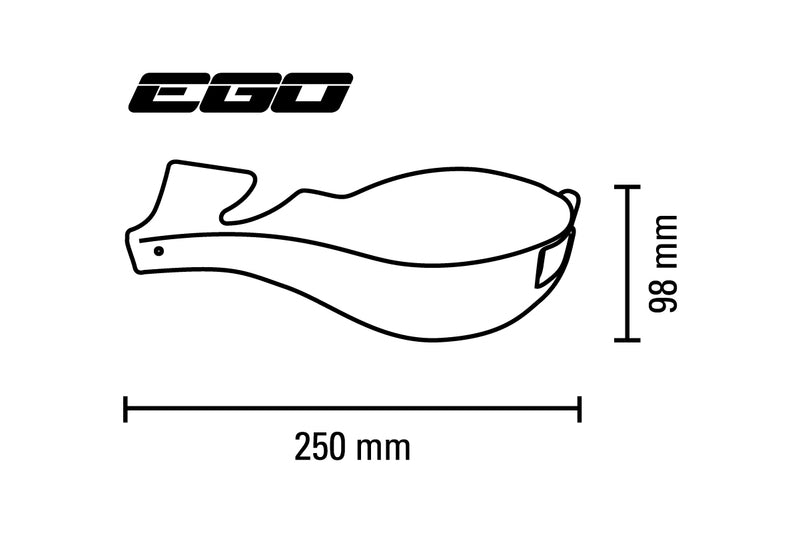 Barkbusters Ego Handguard a due punti dritta Ø22mm blu ego-001-00-bu