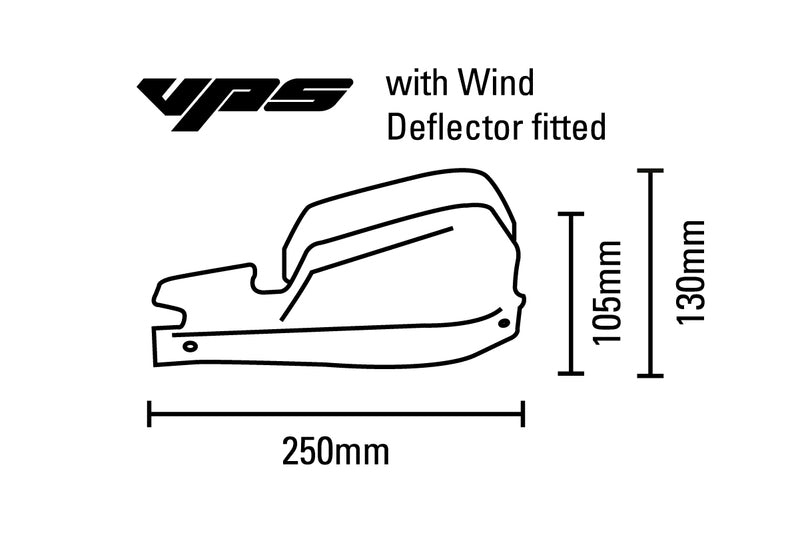 Barkbusters VPS MX Handguard Plastic Set solo Deflector nero/nero VPS-003-01-BK