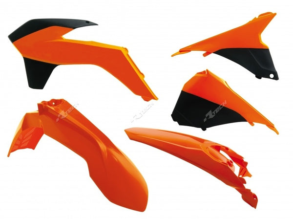 RaceTech Plastic Kit OEM Color (2014) Orange/Black KTM Exc/Exc-F 125 e + R-Kitktm-OEM-415