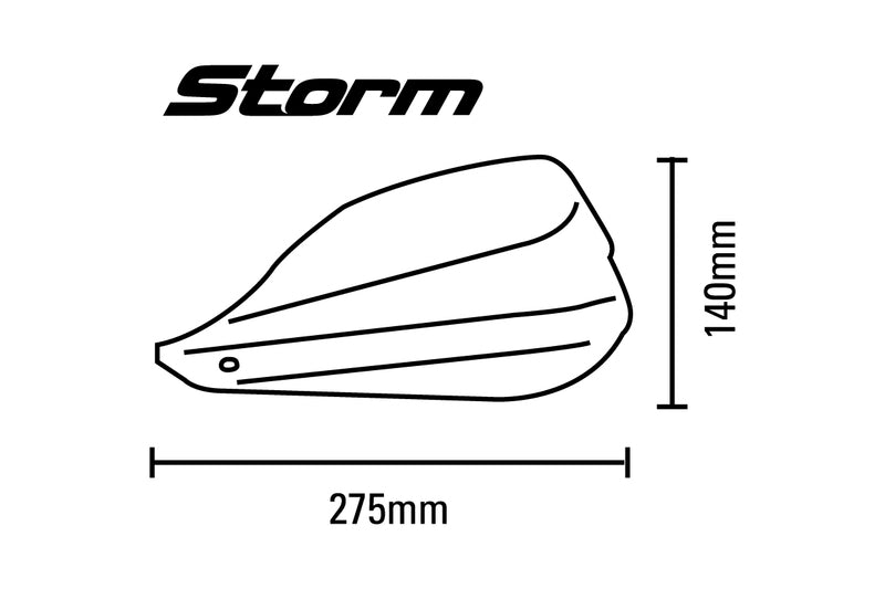 Barkbusters Storm Handguard Kit a punto singolo BAR END NERA STM-007-02-BK