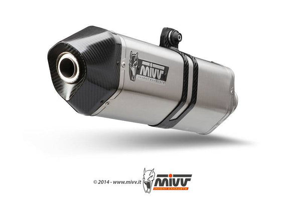 MIVV Speed ​​Edge inossidabile/carbonio Cap Slip-on Suzuki DL650 V-Strom 00.73.S.038.lrx