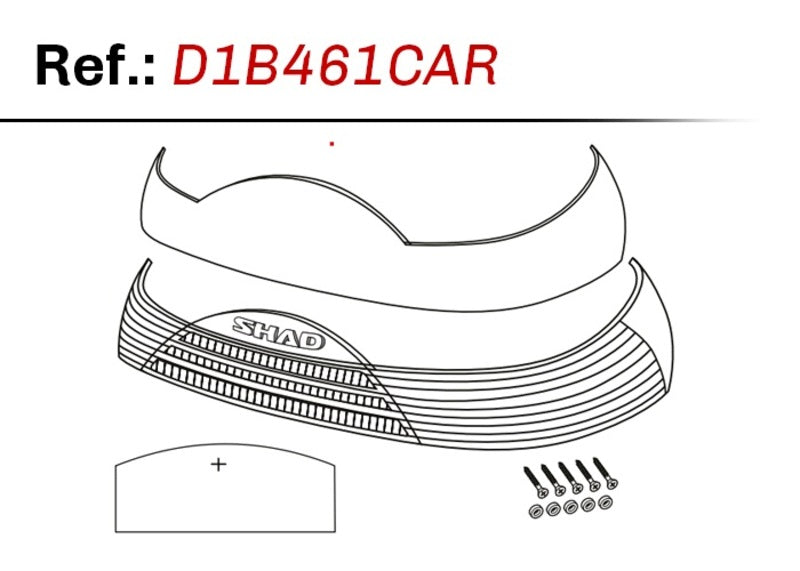 Shad Sh46 Top Case Relflector - White D1B461Car