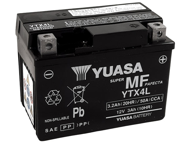 YUASA MANUTENZIONE -CRUA BATTERIA SCADURIA -ENABLED -YTX4L -FA