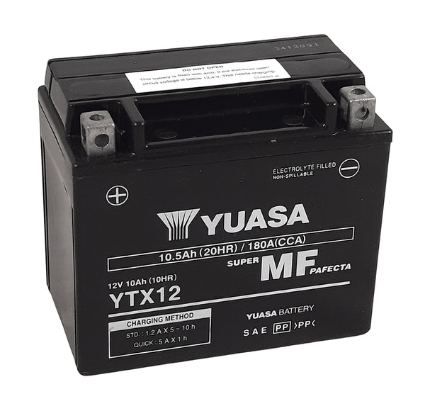 YUASA MANUTENZIONE -CRUA BATTERIA SCADURIA -ENABLED -YTX12 -FA