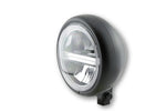 Highsider 5 3/4 "LED Headlight Pecos Type6 With TFL, Black Matt 223-221