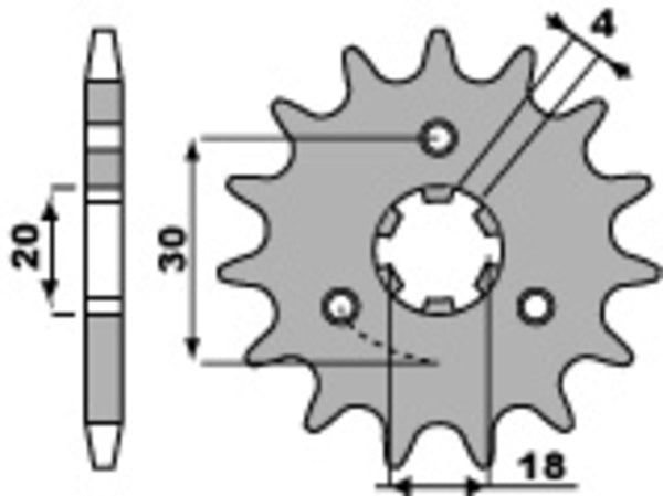 PBR Acciaio Standard Front Sprock 2056 - 520 2056 11 18NC