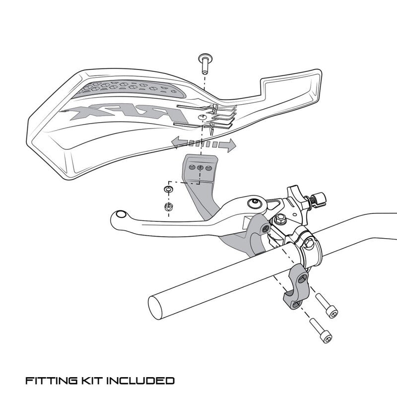 Mana a mano della serie RFX 1 (arancione/bianco) incluso il kit di raccordo FXGU3010055or