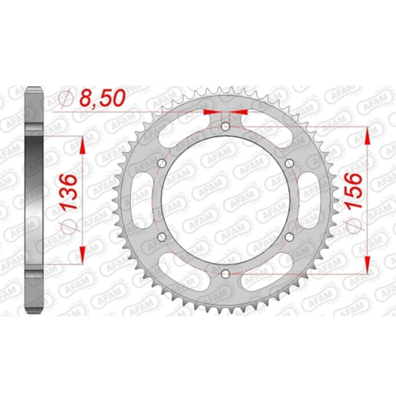 Afam Steel Standard Standard Porta posteriore 53104