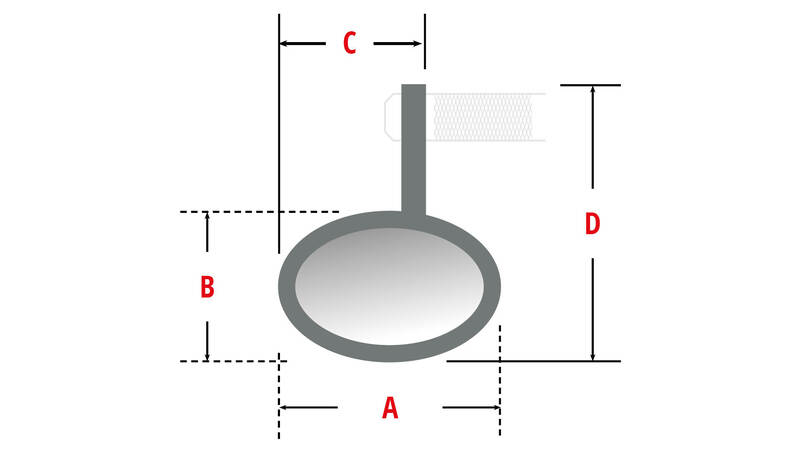 Specchio della barra del cerchio di vittoria Highsider con indicatori a LED (1 pc) 301-526