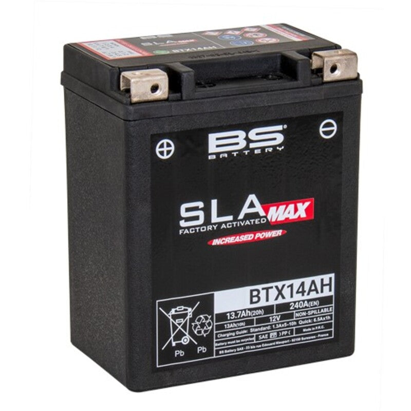 Batteria BS SLA MAX MANUTENZIONE BATTERE MANUTENZIONE Attivata in fabbrica - BTX14AH MAX FA