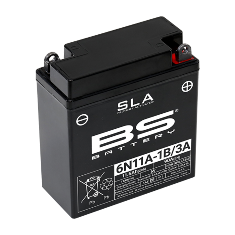 BS Battery SLA Manutenzione Free Factory Attivata - 6N11A -1B/3A