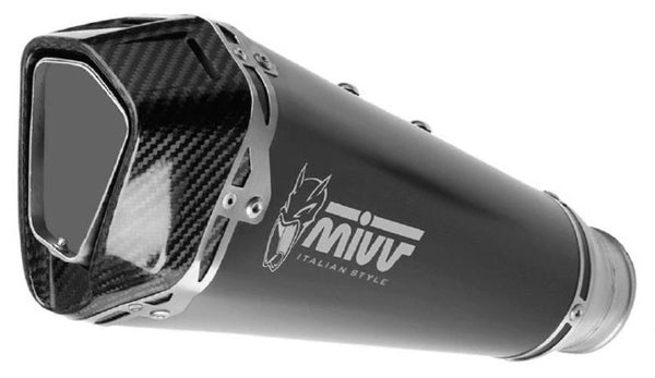Mivv Delta Race Muffler Universal Black Blackless Steel / Carbon - lato destro 00.73.ku.m.sdrb