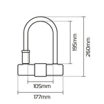 Oxford Magnum U -lock con staffa - 170x285mm LK223