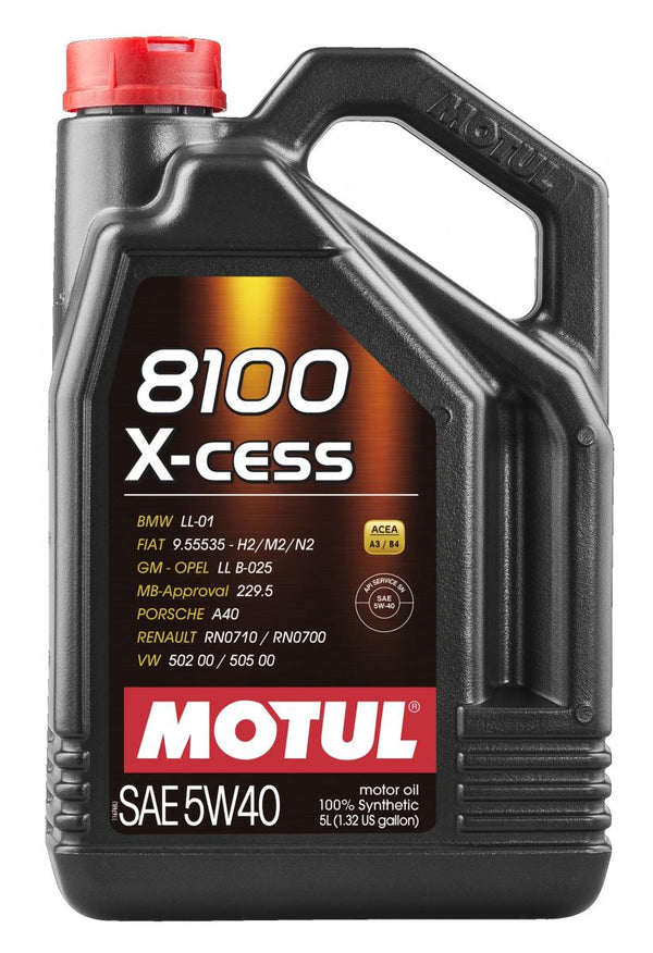 Motul 8100 X-CESS 5W40 5L (4 pezzi/cartone)