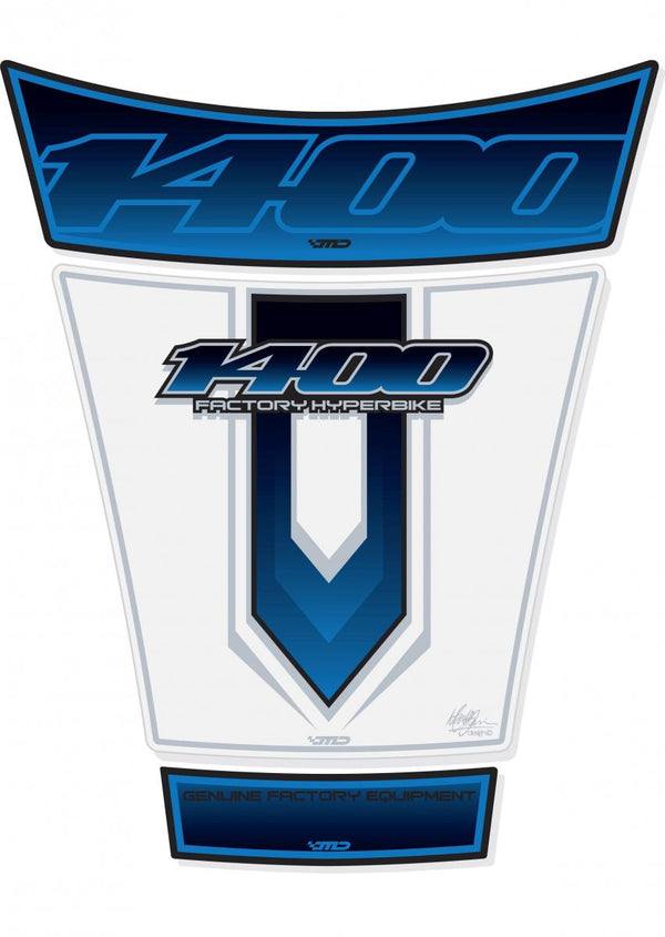 Protezione del serbatoio 2001-08 GSX 1400 bianco/blu