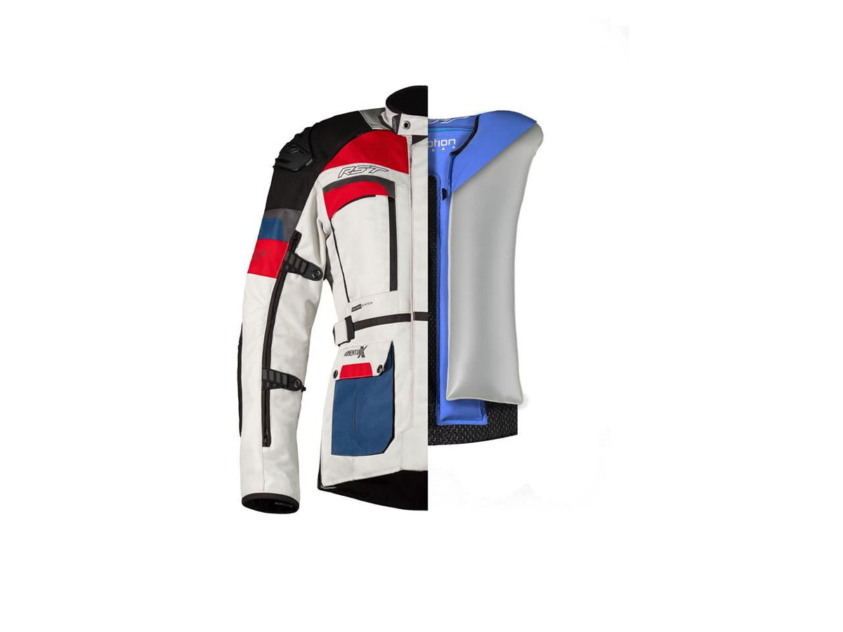 RST Airbag Textile MC Jacket Adventure-X Blue /Red