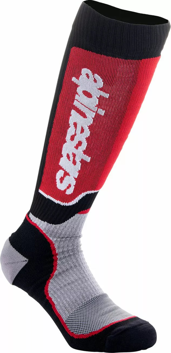Alpinestars (MX) Sock surface MX+ BLK/Red/Gy 4742324-1215-ML