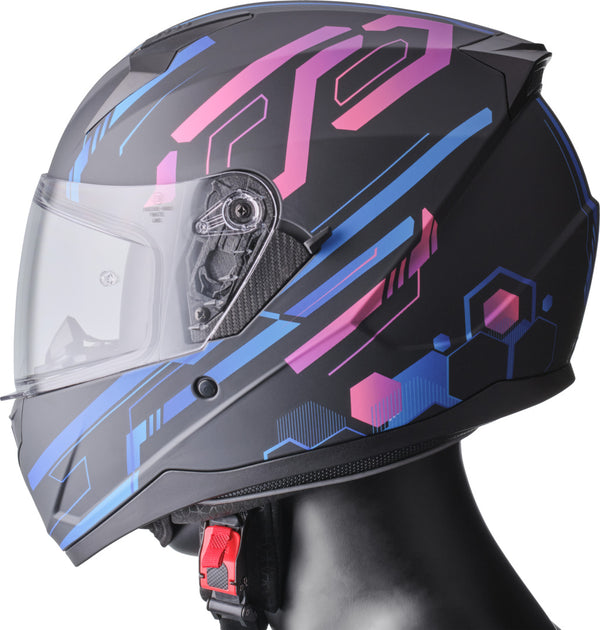 Casco MC Integrale GMS Hexago Opaco/Blu/Viola