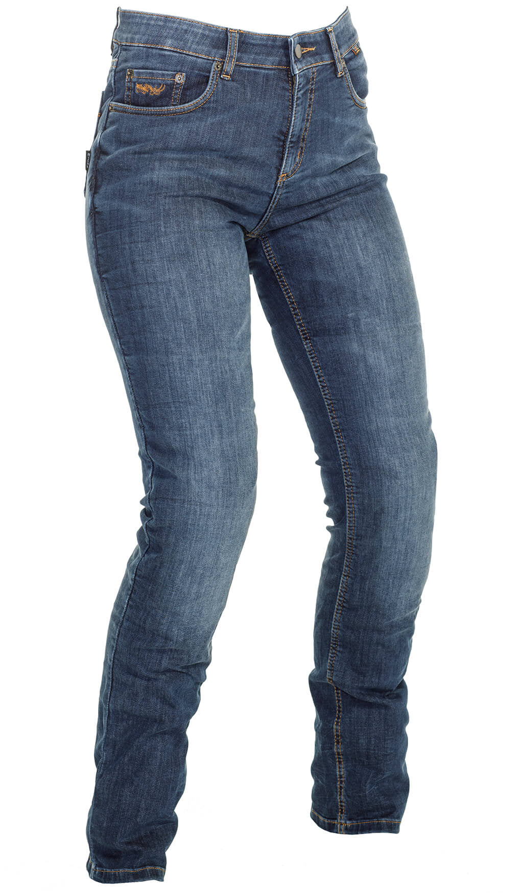 RICHA Lady Kevlar MC-JEANS Nora lavata blu