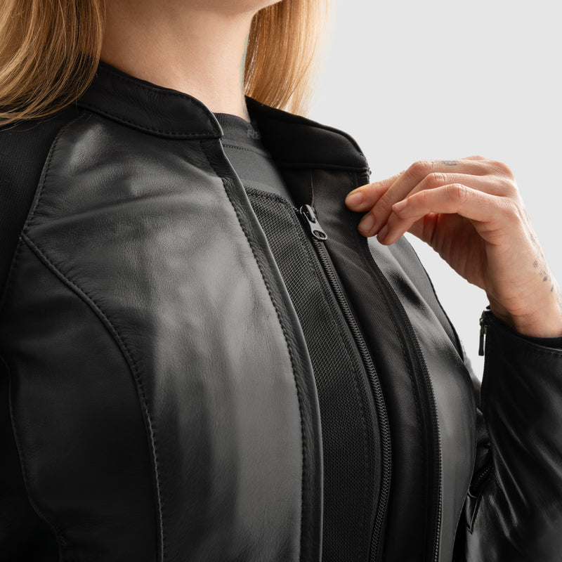 Rebelhorn lady leather mc jacket siena black