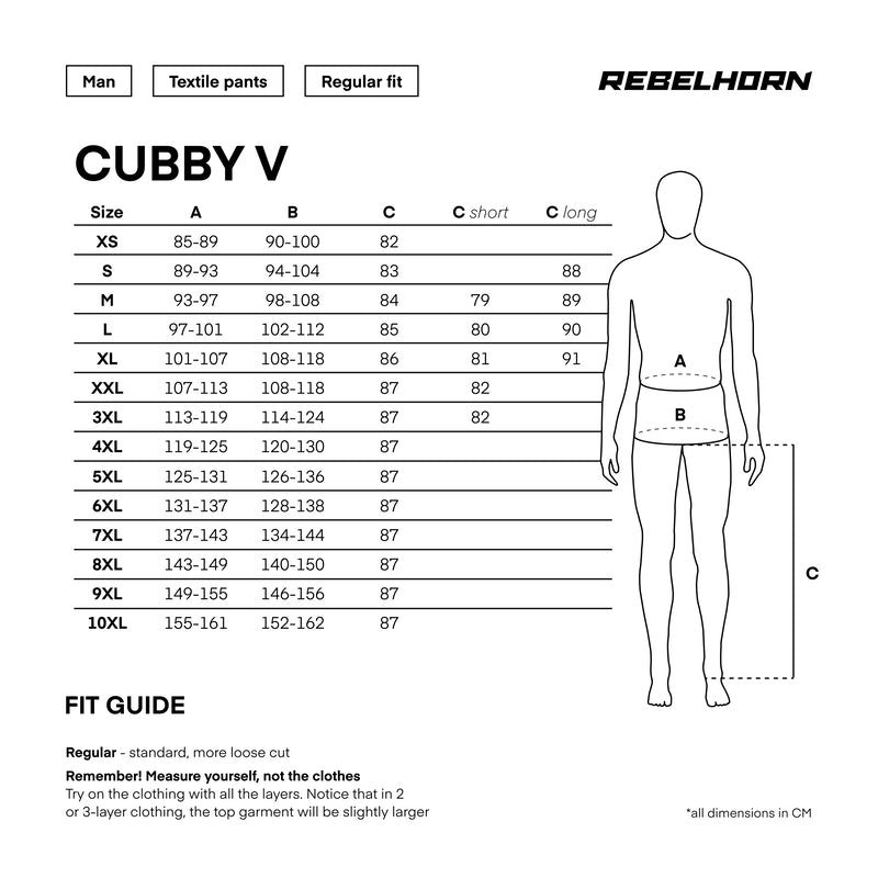 Rebelhorn Textile MC-Pants Cubby v Gray