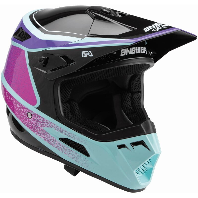 Risposta Barn Cross MC Helmet AR1 Vivd Black /Lila