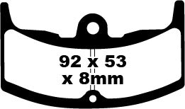 Brake Pad Pak Pad FA sembra organico FA080