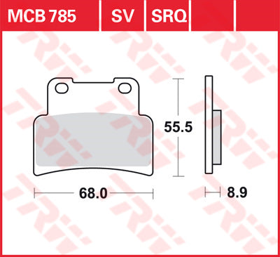 TRW BRAKE PAD TRW MCB785 MCB785