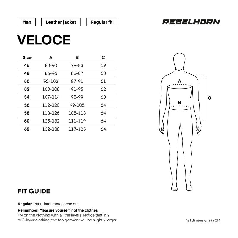 REBELHORN MC-SKIN GIACCA VELOCE BLACO /FLU