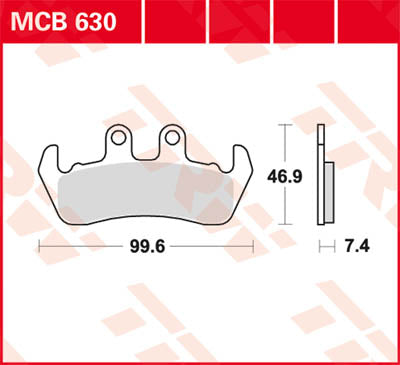 Trw Brake Pad Pad Organic Street MCB630