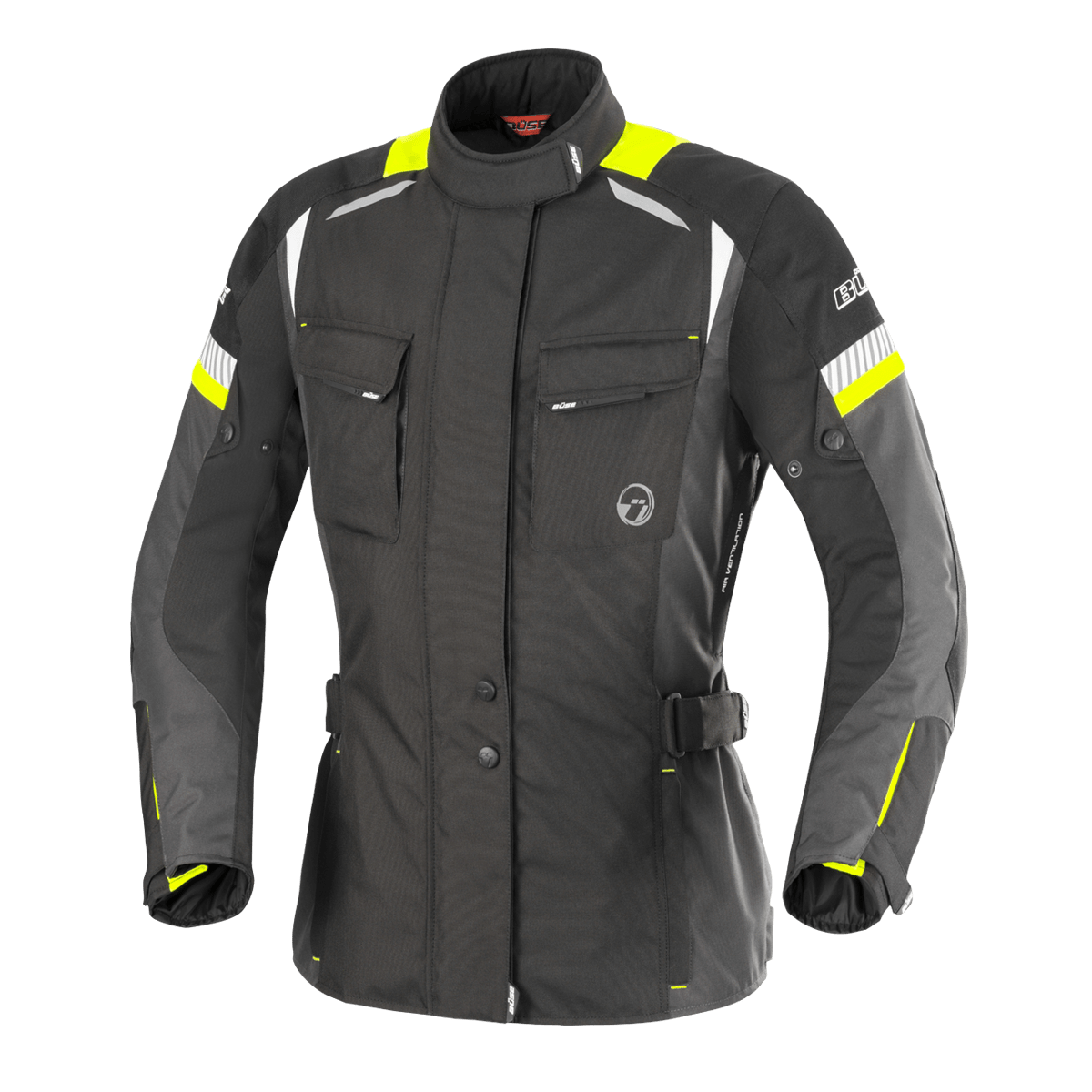 Büse Dam Textile MC jacket Breno Black /Flu