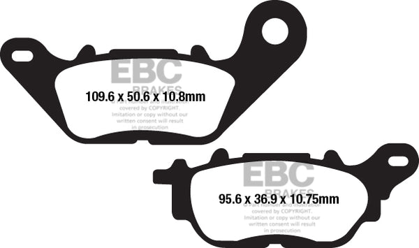 Brake Pad Pak Pad FA EBC sembra organico FA662
