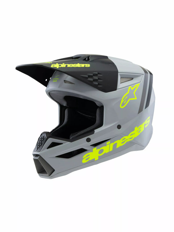 Alpinestars (MX) Surface del casco SM3 RADIUM GY/BLK/Y 8301925-9510-SYM