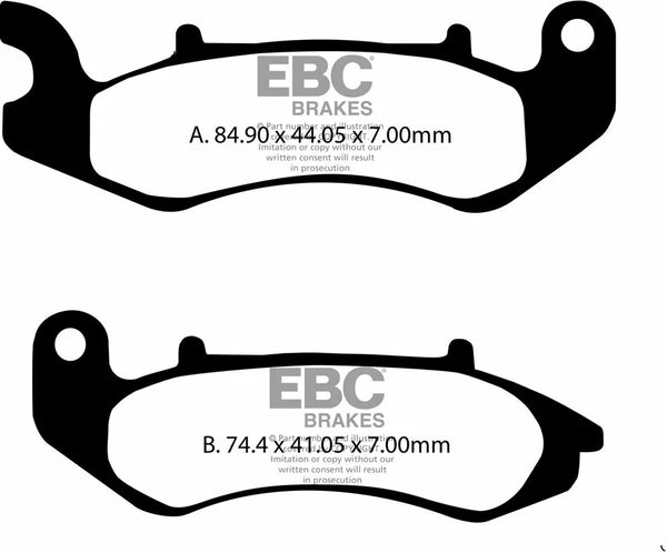 Brake Pad Pak Pad FA EBC sembra organico FA707