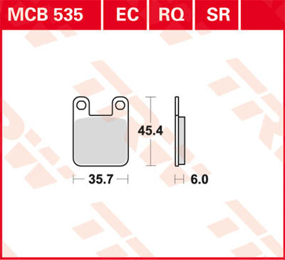 TRW Brake Pad Organic Offroad MCB535EC