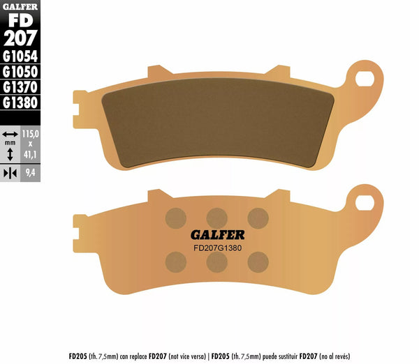 Galfer Brake Pad Pad Scooter Sintered Scooter FD207G1380