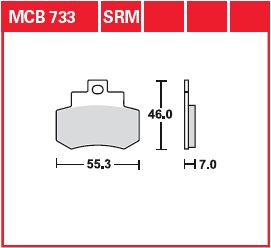 Trw Brake Pad Pad Organic Street MCB733