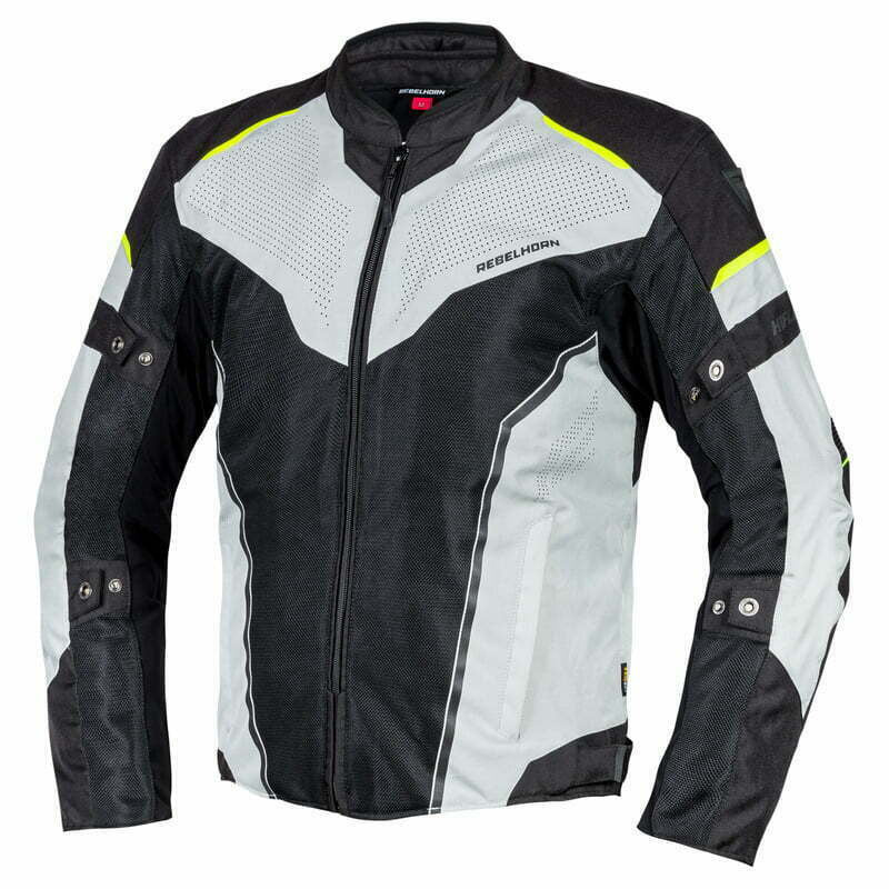 Rebelhorn Textile MC jacket Hiflow IV Black /Silver /Flu