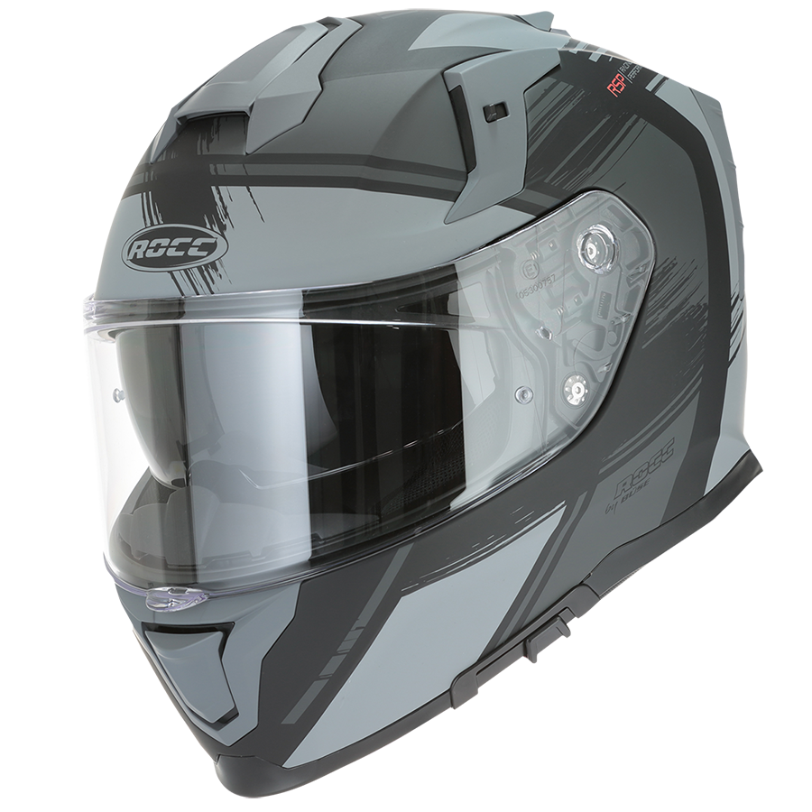 ROCC 341 Helmet MC integrale nero /grigio