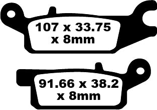 EBC Brake Pak Pad Carbon TT Dirt FA443TT