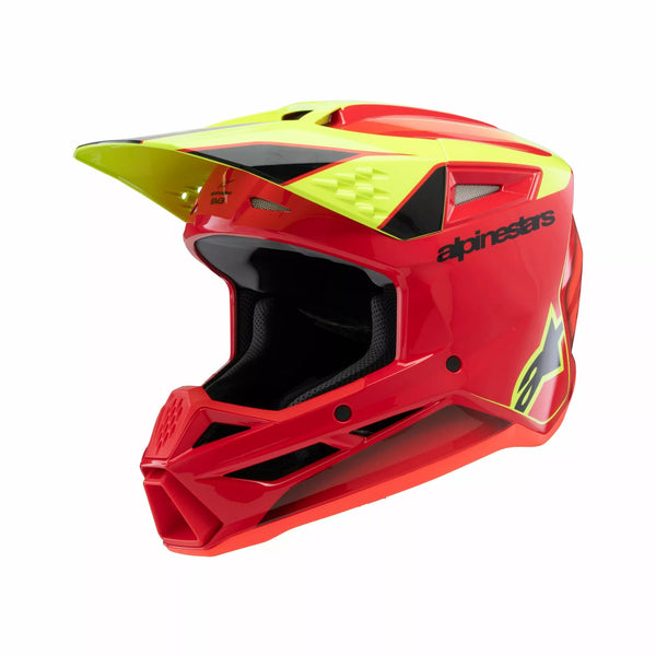 Alpinestars (MX) Superficie del casco SM3 Fry Rd/Yl/Bk Y 8301725-3051 -S