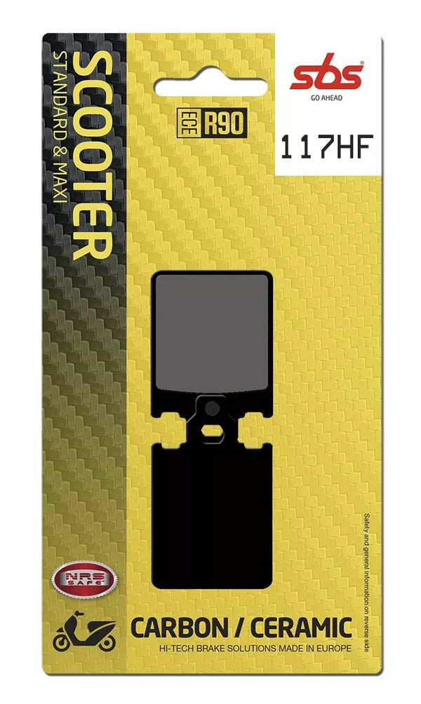 SBS BRAKE PAD CAR/CER SCOOT 117HF