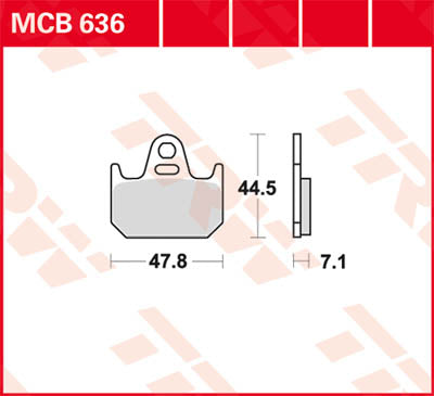Trw Brake Pad Pad Organic Street MCB636