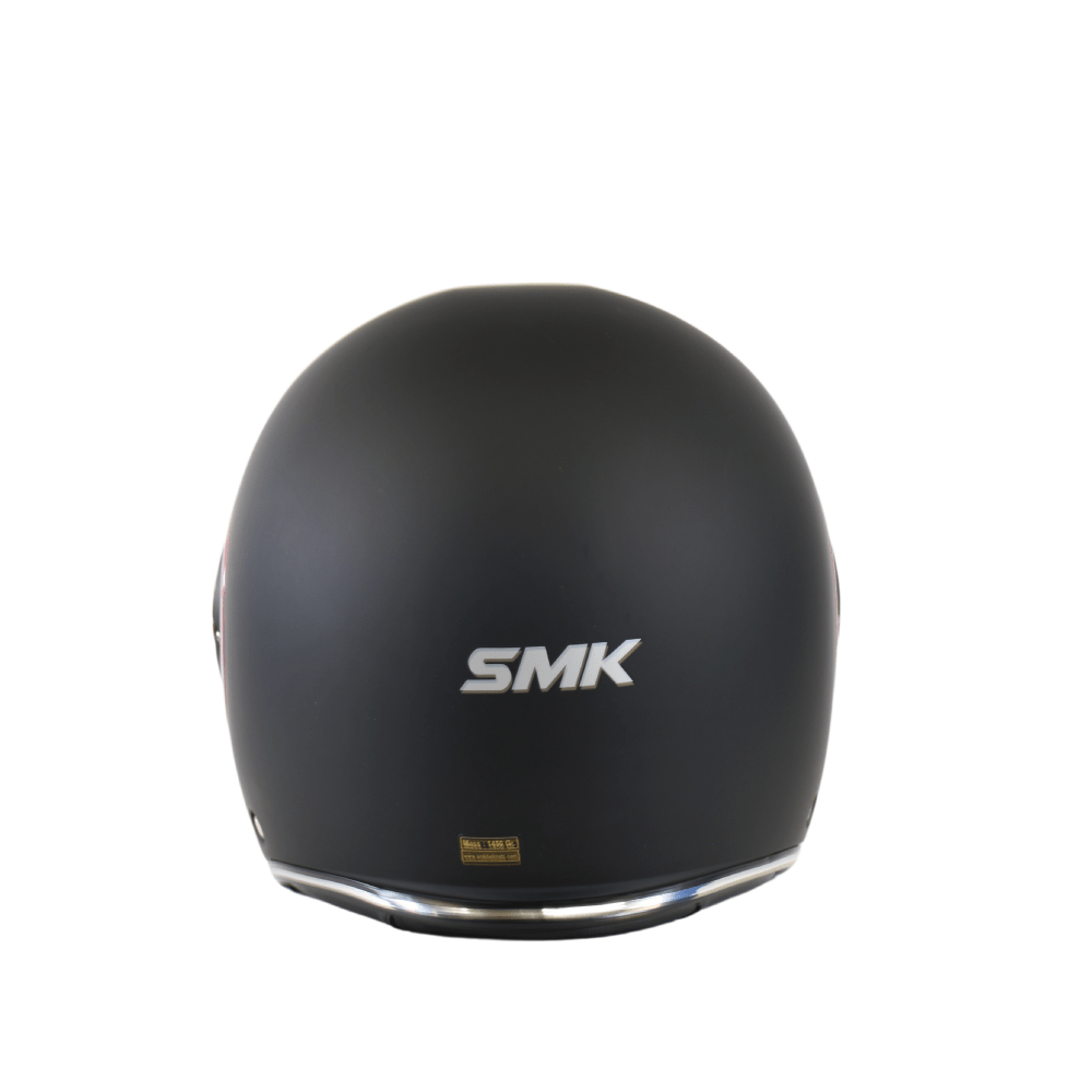 Casco SMK Jet MC retrò nero /rosso